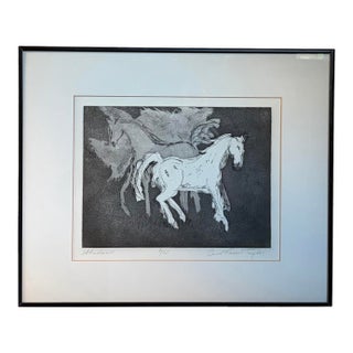 1980s Carol Kaeser Taylor Original Signed "Shadows" Etching Print 9/20 For Sale