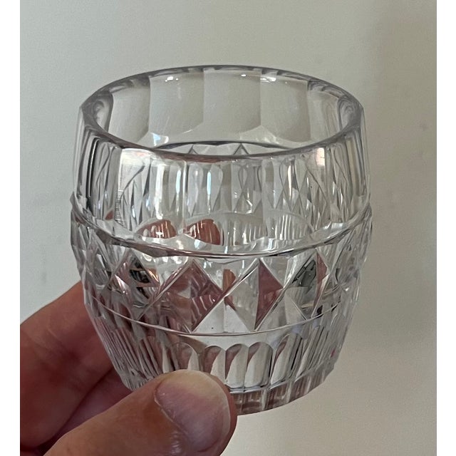 English Antique English George III Anglo Irish Diamond Cut Crystal Whisky Shot Glasses - Set of 4 For Sale - Image 3 of 16
