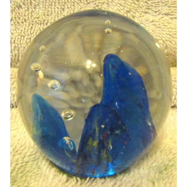 1970s Set of 8 Small Murano Style Paperweights Egg Shaped and Round For Sale - Image 9 of 13