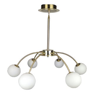 Gold Hanging Lamp, 1980s For Sale