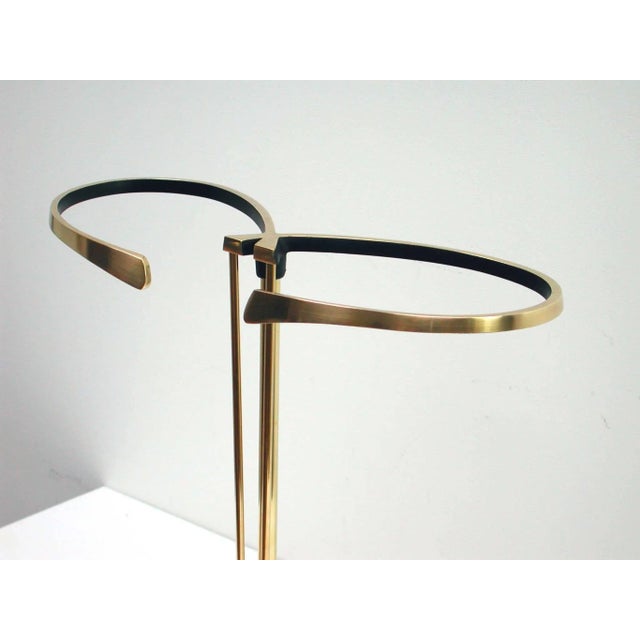 Austrian Black Lacquered and Brass Umbrella Stand in the Style of Walter Hagenauer, 1950s For Sale - Image 10 of 11