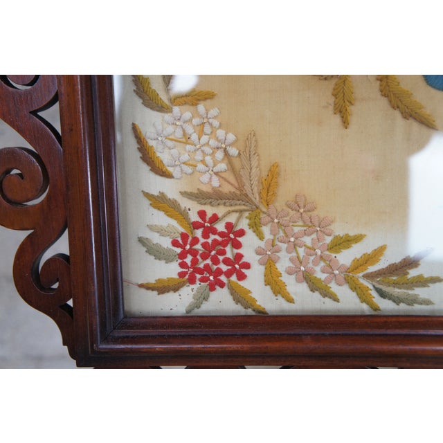 Brown Antique English Regency Mahogany Pole Screen Fire Hearthware Tapestry Stand For Sale - Image 8 of 12