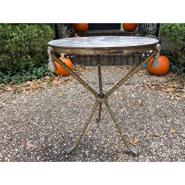 Metal 1940s Italian Modern Neoclassical Style Bronze Table For Sale - Image 7 of 11