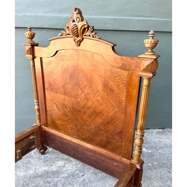Vintage Eastlake Carved Wood Twin Bed For Sale - Image 12 of 12