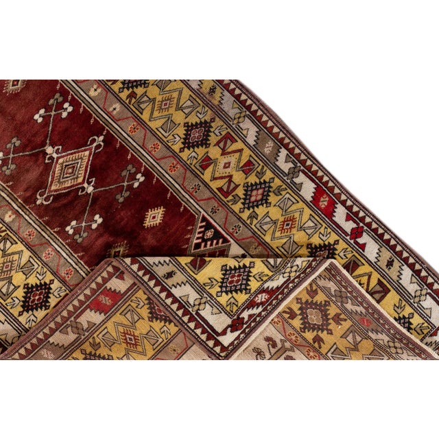 Traditional Vintage Turkish Rug, 4'2" X 7'1" For Sale - Image 3 of 9