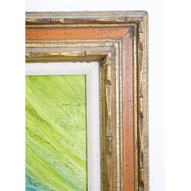 Mid Century Modern Art Original Textured Painting Van Hoople Large Hillside MCM For Sale - Image 9 of 12