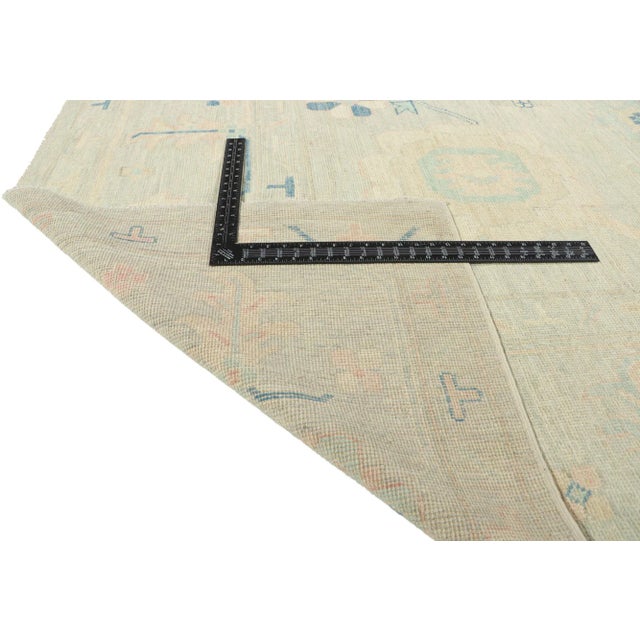 2000 - 2009 Modern Vintage Oushak Style Rug - 10'00 X 13'11 For Sale - Image 5 of 9