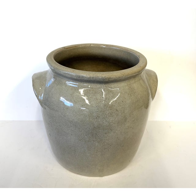 French Country French Stoneware Confit Pot For Sale - Image 3 of 10