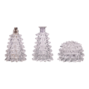 Set of 3 Vintage Ercole Barovier Attributed Rostrato Murano Italian Glass Vase for Barovier & Toso
