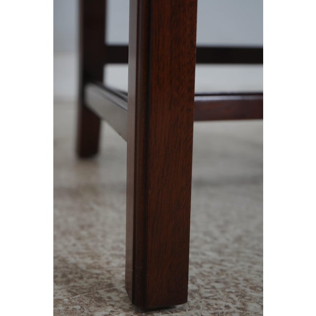 Brown Set of 10 Henkel Harris Model 115 Mahogany Dining Room Chairs For Sale - Image 8 of 12