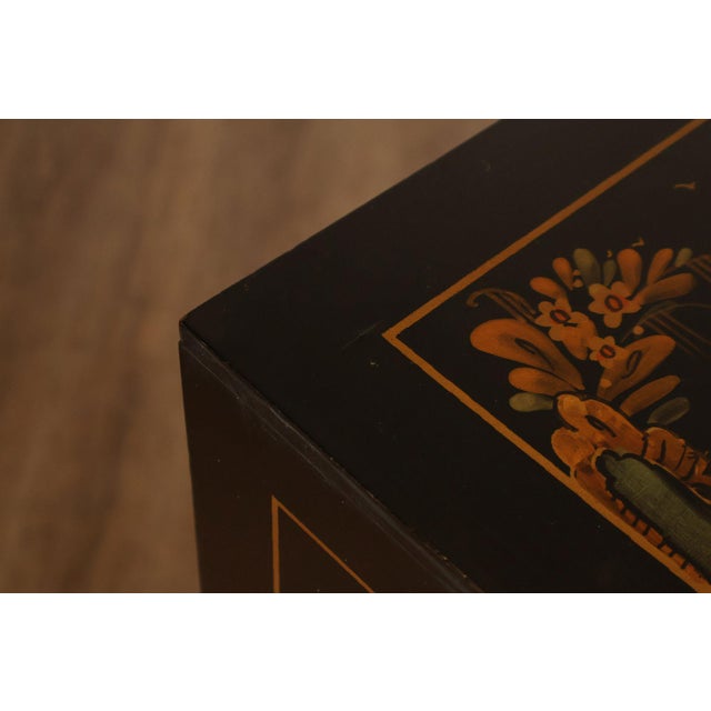 Queen Anne Style Chinoiserie Slant Front Writing Desk For Sale - Image 14 of 18