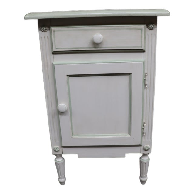 French Louis XVI-Style Painted Nightstand For Sale