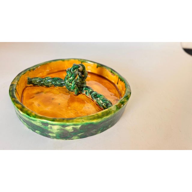 Vintage French Serving Tray in Ceramic, 1970s For Sale - Image 3 of 9