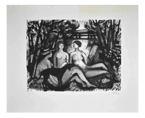 Jacques Halz, Déjeuner sur l'herbe, Breakfast, Original Etching, Late 20th-Century