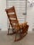 Mid 20th Century Campaign Style Teak Brown Leather Folding Rocker Rocking Chair For Sale In Philadelphia - Image 6 of 12