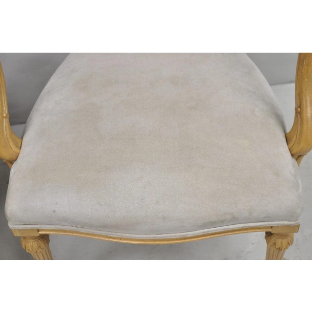 Late 20th Century Hepplewhite Prince of Wales Drape Carved Shield Back Dining Arm Chairs - A Pair For Sale In Philadelphia - Image 6 of 14