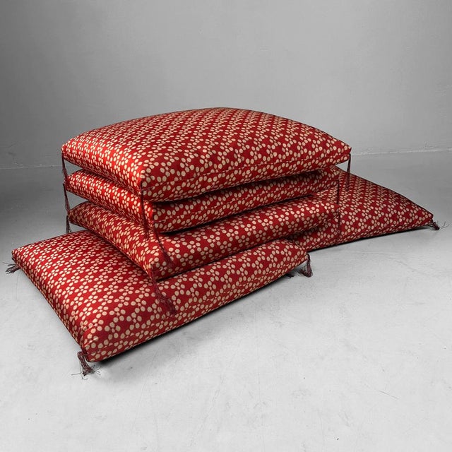 Japanese Zabuton Floor Cushions, 1980s, Set of 5 For Sale - Image 9 of 18
