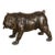 Vintage American Art Life-Size Bronze Bulldog Sculpture For Sale