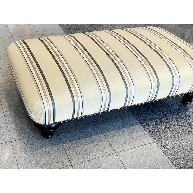 George Smith Striped Ottoman For Sale In New York - Image 6 of 12