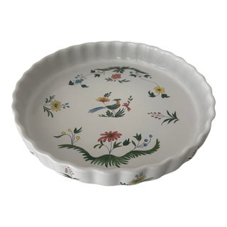 Gien Oiseaux De Paradis Quiche Dish For Sale
