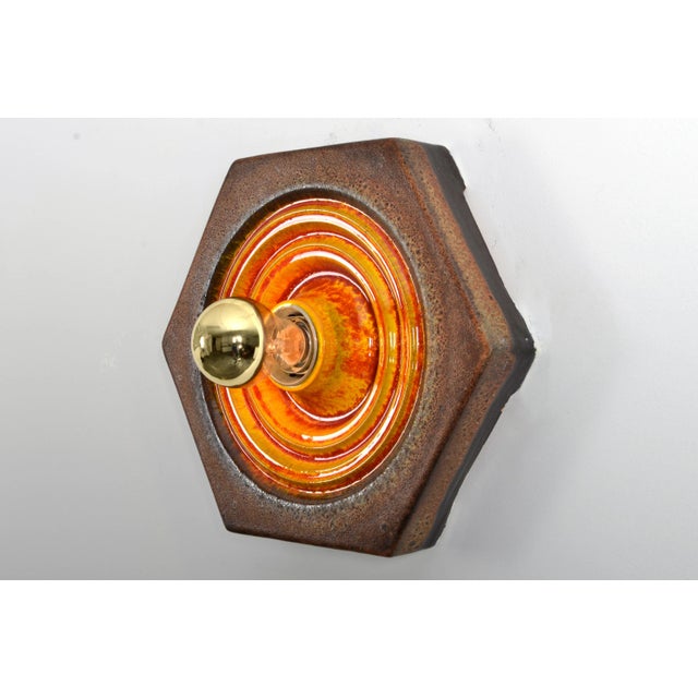Fat Lava Ceramic Sconce from Pan, 1970s For Sale - Image 6 of 6