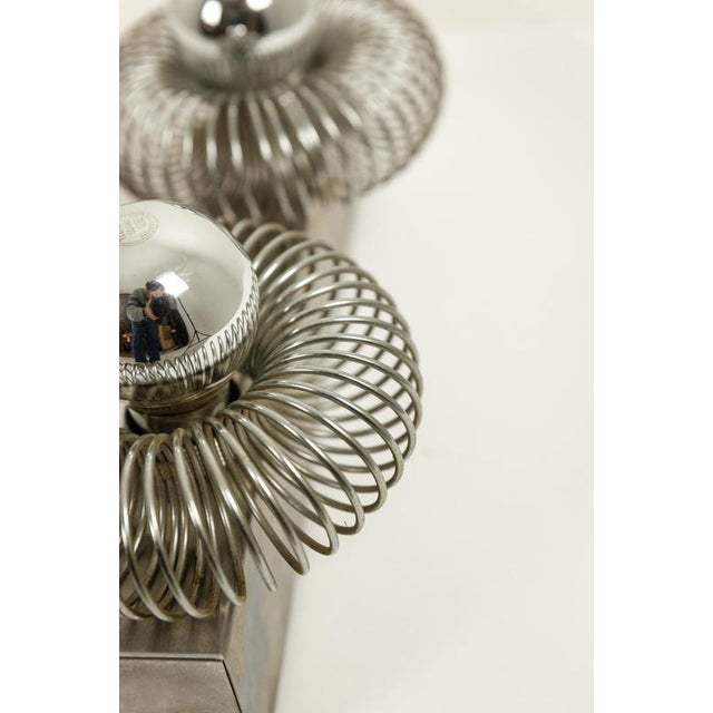 Vintage Brushed Metal Wall Light by Andrea Lazzari, 1970s For Sale - Image 4 of 8