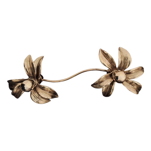 Brass Double Wall Light, 1970s For Sale