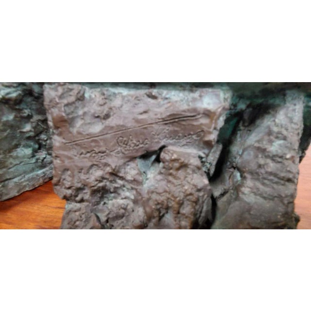 1980s Vintage "Harmony" Art Nouveau Style Figurative Sculpture Signed by Ting Shao Kuang For Sale - Image 5 of 13