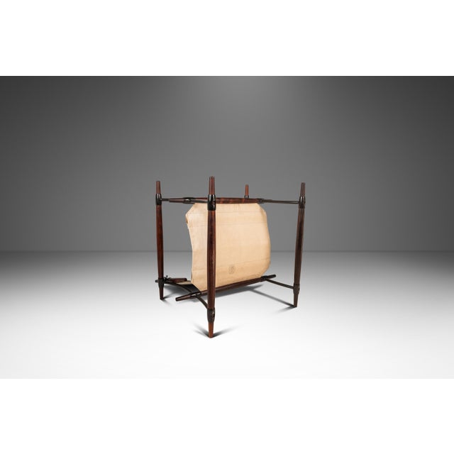 Animal Skin Rare Danish Modern Restored Stokke "Stick" Chair in Suede & Rosewood by Jens H. Quistgaard for Nissen Langaa, Denmark, C. 1960s For Sale - Image 7 of 18