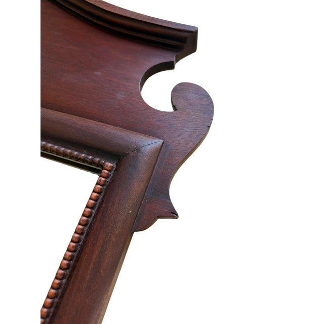 1940s Neoclassical Chippendale Mahogany Wall Mirror For Sale - Image 11 of 13