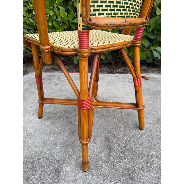 Vintage French Bistro Bent Bamboo Side Chair For Sale In Naples, FL - Image 6 of 12