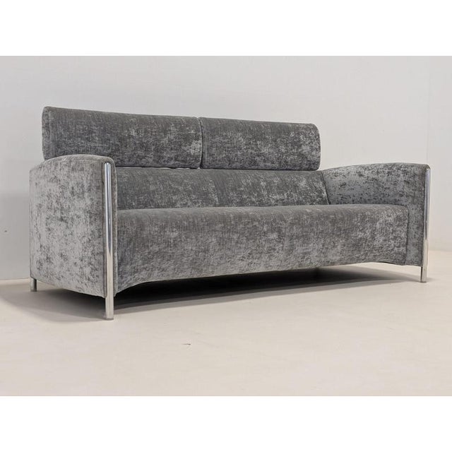 Grey Velvet Goncharov Sofas from Leolux For Sale - Image 6 of 13