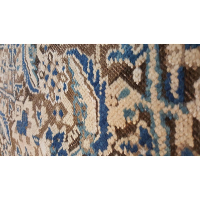 Antique Persian Bakhshaish, Taupe Handmade Wool Oriental Rug For Sale - Image 9 of 15