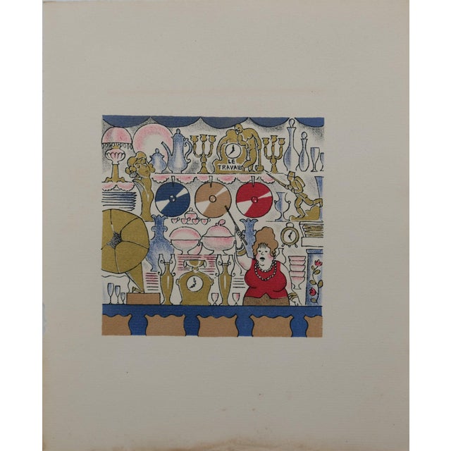 Lucien Boucher, L'antiquaire, Lithograph For Sale - Image 6 of 6