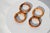 Tan Mid 20th Century Burnt Bamboo Napkin Rings - Set of 4 For Sale - Image 8 of 8