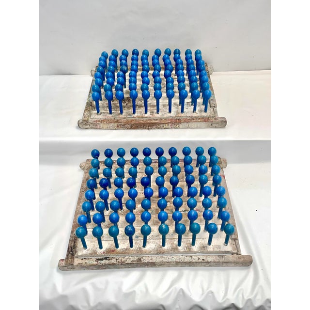Balloon Mold Blue Bulbus Top - Pair For Sale - Image 11 of 11