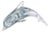 Marinella Decorative Gray Glass Dolphin, Medium For Sale