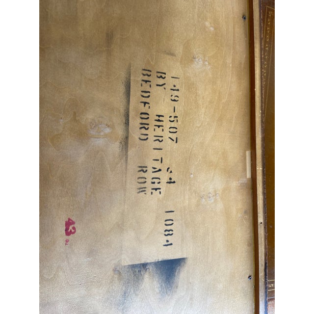 Vintage Campaign Distressed Leather Top Bamboo Executive Desk by Drexel Heritage For Sale - Image 13 of 18