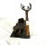 Early 20th Century Antique Hand Forged Cast Iron Fighting Deer Stags For Sale - Image 5 of 6