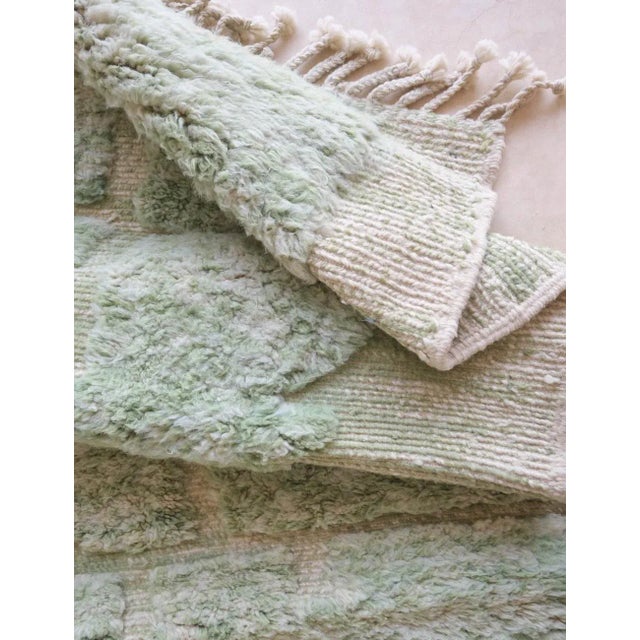 Textile Green Moroccan Contemporary Rug - 11.3 X 8.3 Ft For Sale - Image 7 of 8