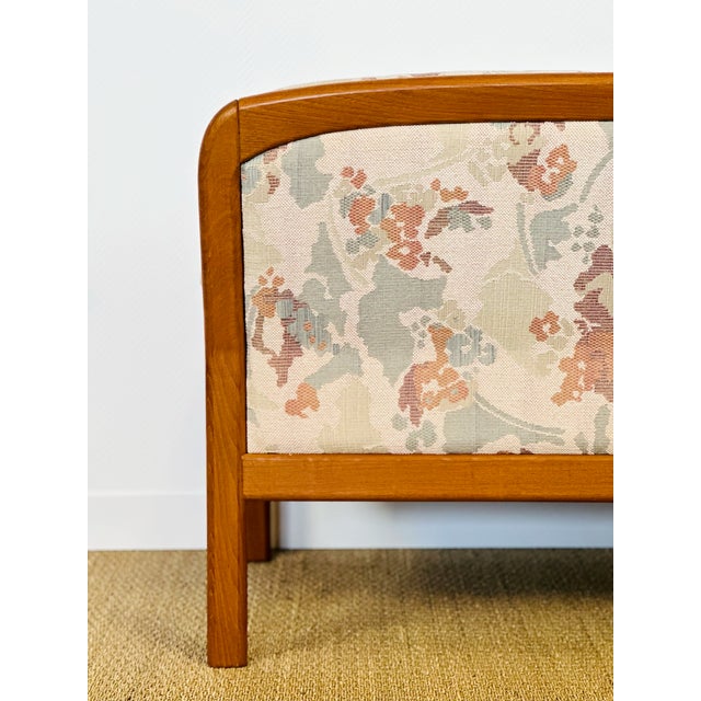 Danish Bench in Teak and Floral Fabric from Dyrlund, 1960s For Sale - Image 14 of 18