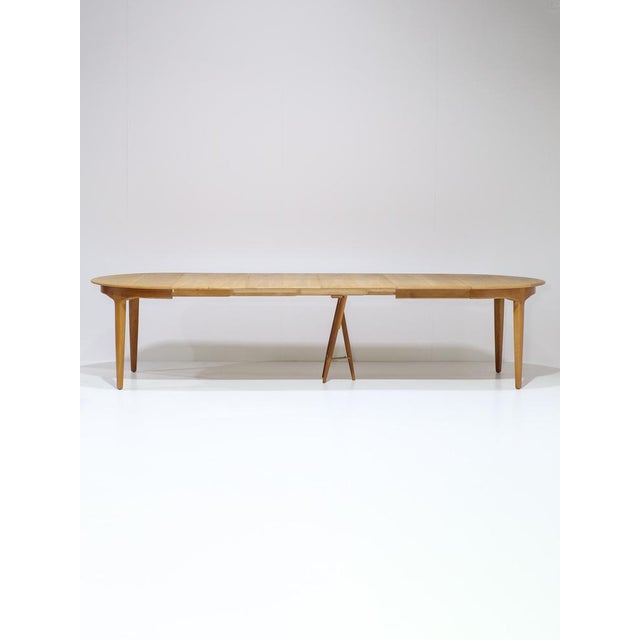Model 62 Extendable Dining Table in Oak by Henning Kjaernulf for Sorø, Denmark, 1960s For Sale - Image 4 of 18