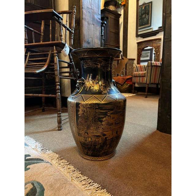 Late 19th Century Black and Gold Vase For Sale - Image 5 of 5
