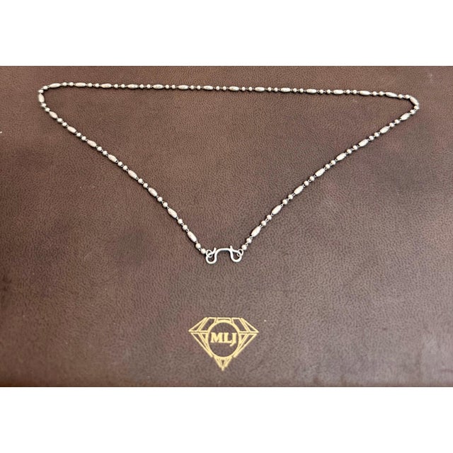 Diamond-Cut Cable Chain Necklace - Platinum - 18 Inch, 10 Gm For Sale - Image 4 of 8