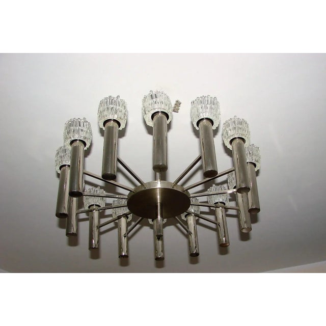 Vintage Metal Chandelier by Scolari, 1970s For Sale - Image 12 of 12