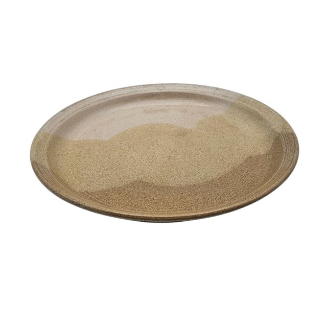 Late 20th Century Herb Roth Wild River Studio Stoneware Charger Plate 14" For Sale - Image 5 of 10