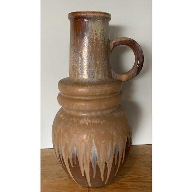 Brown Large West-German Jug Vase in Ceramic, 1980s For Sale - Image 8 of 8