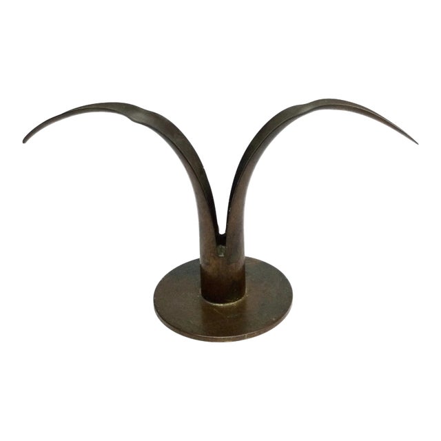 Antique Holland Brass Candle Holder For Sale