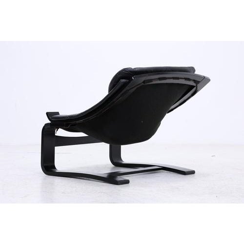 Vintage Lounge Chair in Leather, 1970s For Sale - Image 11 of 14