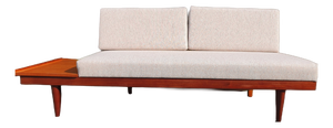 Vintage Scandinavian Daybed in Teak and Beige Fabric by Ingmar Relling for Ekornes, 1960s